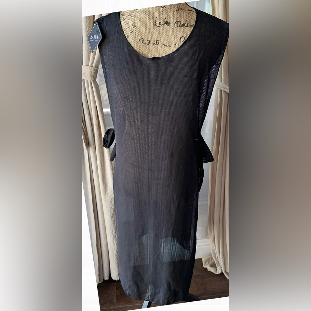 Zaful Sheer Breathable Tie Side Cover Up NWT - Picture 3 of 8